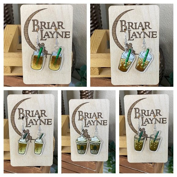 Wholesale Coffee Themed Earrings Market Lot! - Picture 1 of 12